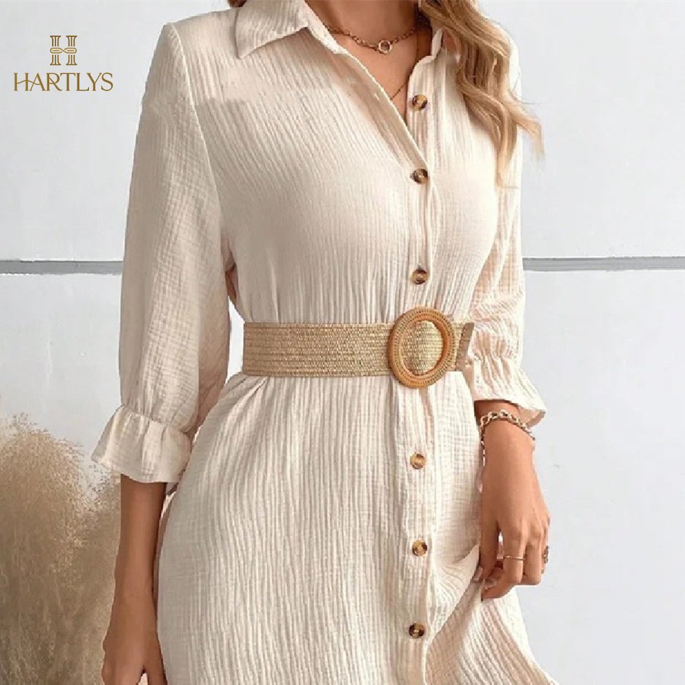 Thalia Buttoned Silhouette Dress