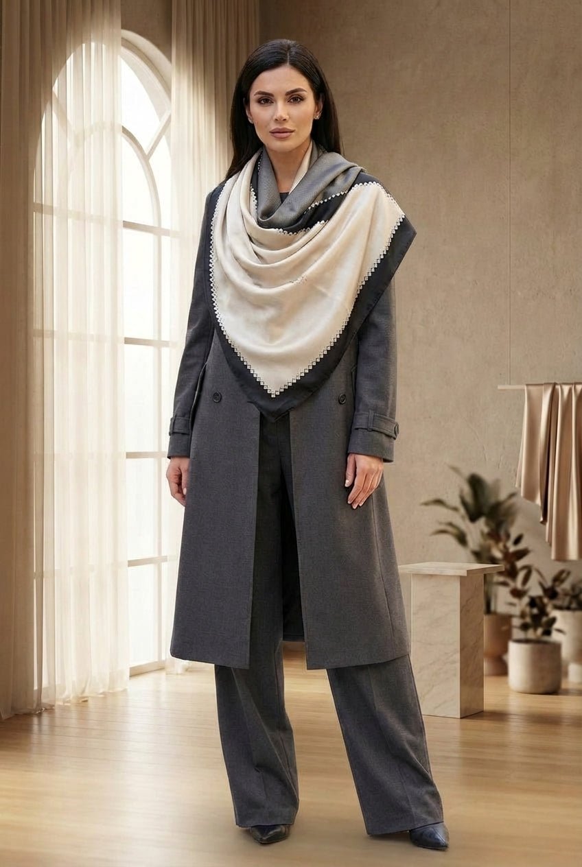 Eloria Silk and Satin Scarf