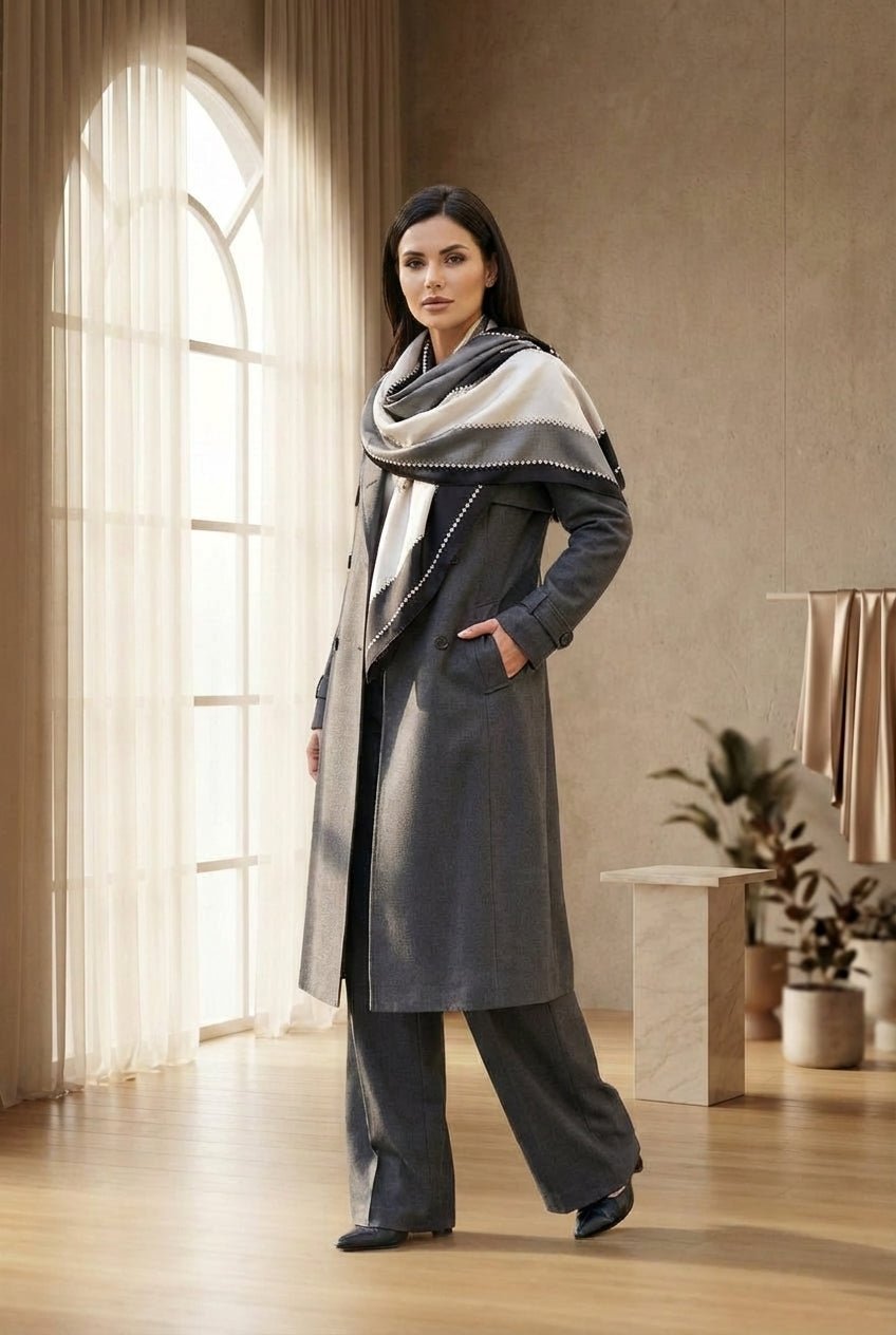 Eloria Silk and Satin Scarf