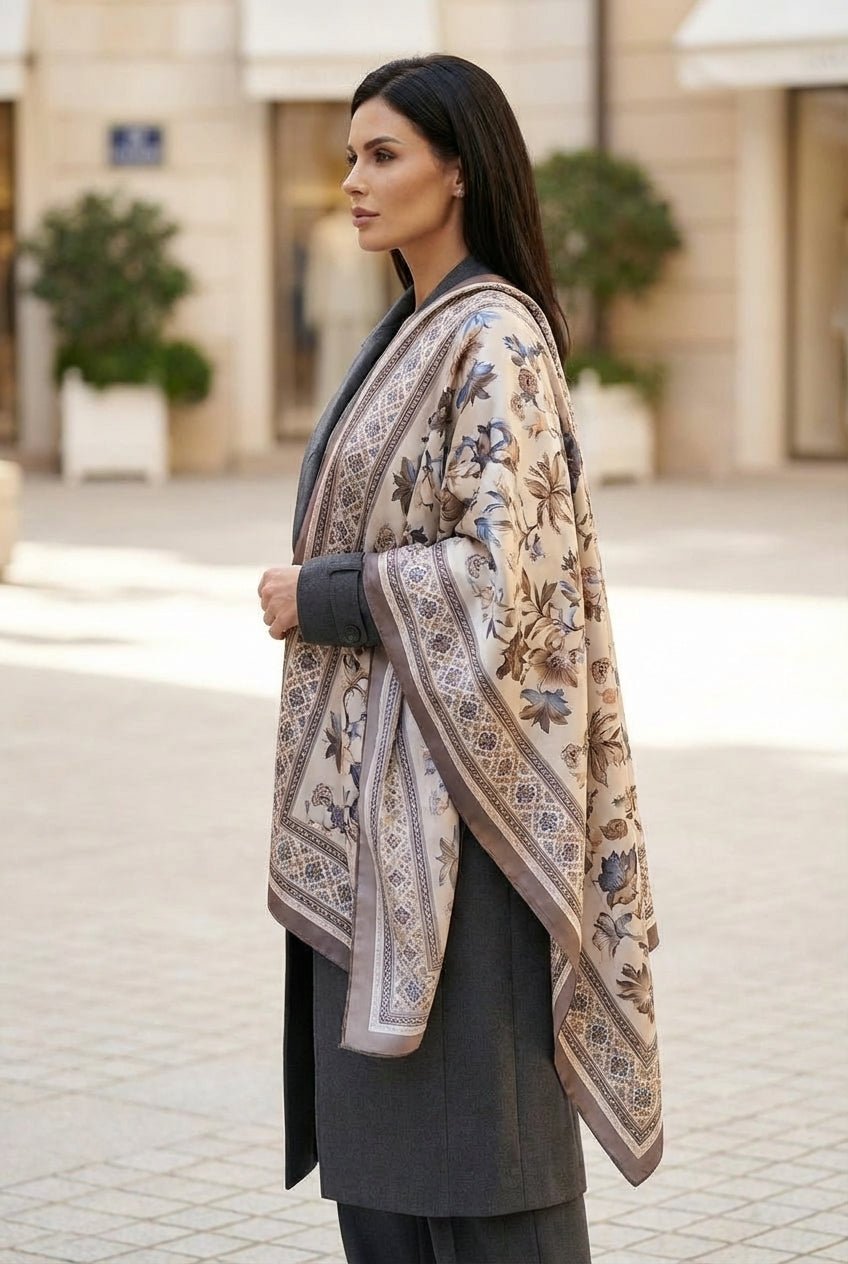 Eloria Silk and Satin Scarf