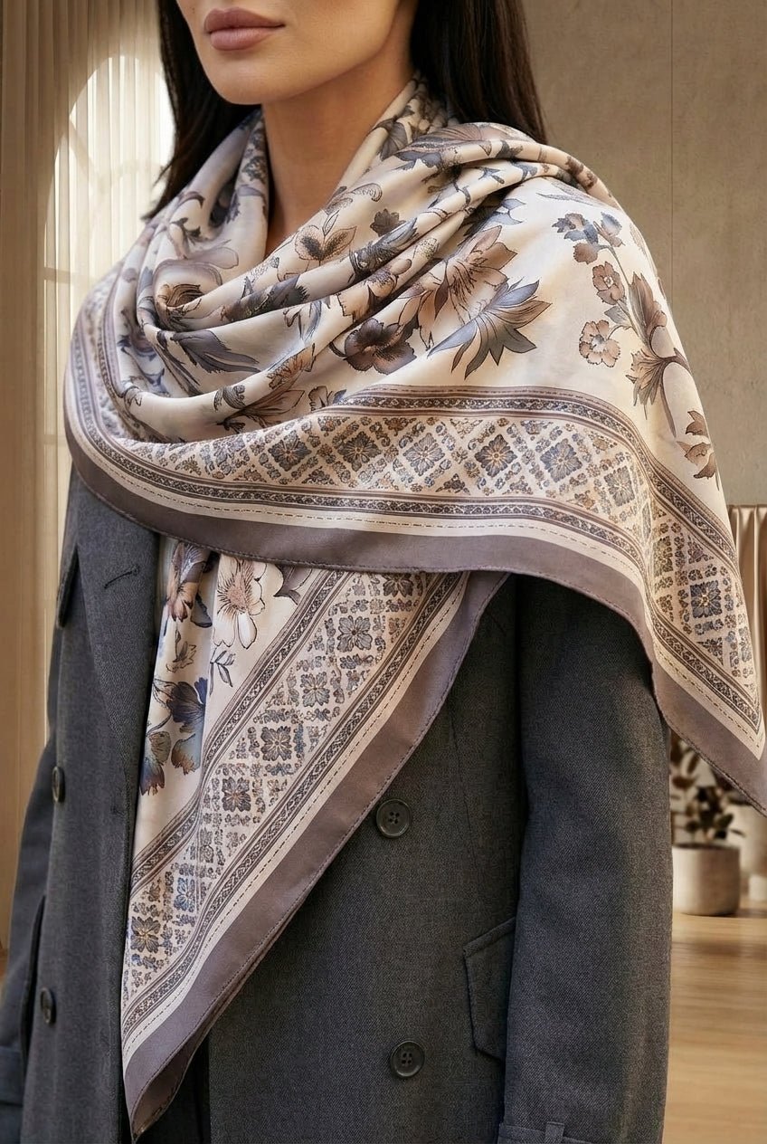 Eloria Silk and Satin Scarf