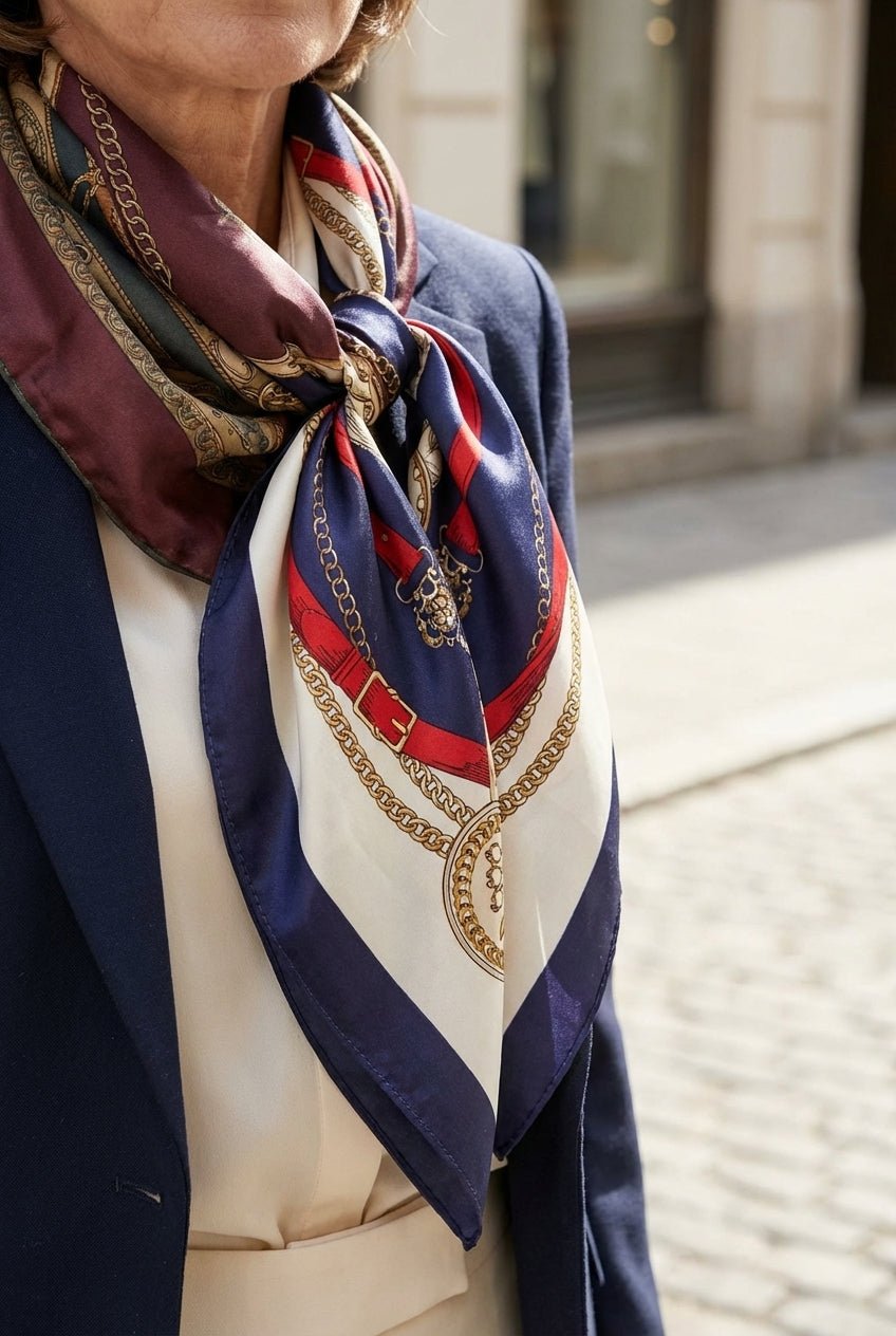 Althea Mulberry Silk and Satin Scarf